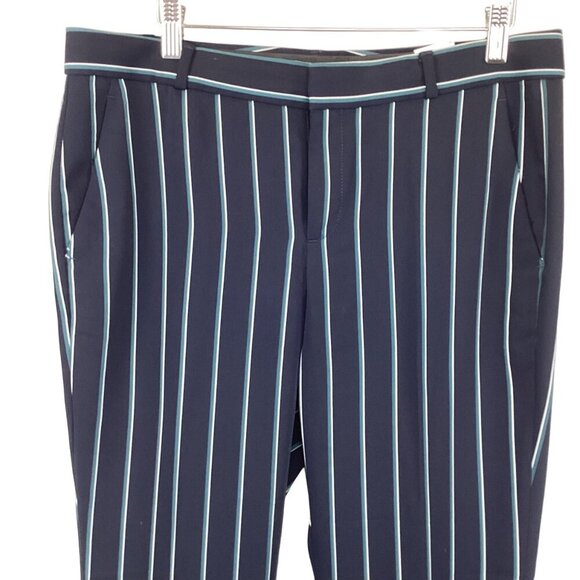 Banana Republic Avery Women's Striped Pants Size 6 Navy & White Trousers - Picture 4 of 9